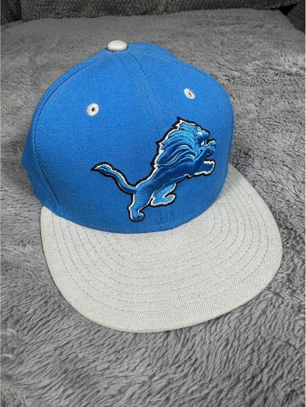 New Era 59FIFTY Detroit Lions NFL Fitted Cap 7 3/8 Blue Gray